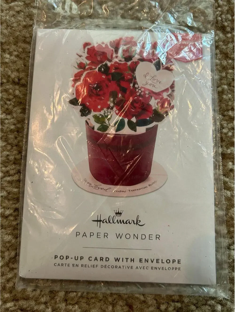 C331 Paper wonder flower pop up card with envelope
